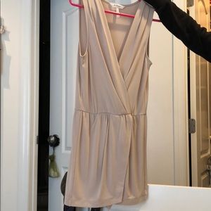Nude romper w/ a crossover front